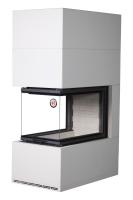 Камин РОДОС  900 СЛОНОВАЯ КОСТЬ, шамот белый, шамот черный Экокамин