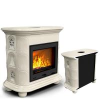 КимрПечь Прованс пристенный Ваниль. Камин на дровах (топка: Ладья-600) (топка: Ладья-600)