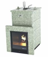 Печь для бани ИзиСтим Сочи в полноценном кожухе Жадеит