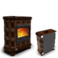 КимрПечь Медальон пристенный Каштан. Отопительная печь (топка: Ладья-600) (топка: Ладья-600)