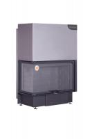 Топка ДЕЛЬТА 1000LB два стекла левая принтинг черный шамот