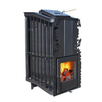 Печь для бани Варвара Терма Каменка мини укороченная стекло