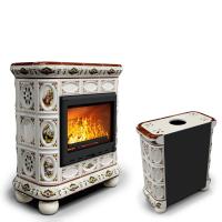 КимрПечь Изразцовый камин Медальон пристенный Усадьба (топка: Ладья-600) (топка: Ладья-600)