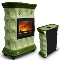 КимрПечь Истра пристенный Олива (комплектация: Облицовка для топок Ладья-700, Erik-700)