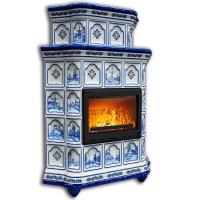 КимрПечь Истра угловой двухъярусный Голландия (комплектация: Облицовка для топок Ладья-600, Antek)