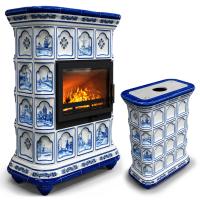 КимрПечь Истра центральный Голландия (комплектация: Облицовка для топок Ладья-600, Antek)