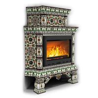 КимрПечь Изразцовая печь Кострома угловой двухъярусный Ноябрь (топка: Ладья-700)