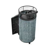 Печь для бани Атмосфера XL до 26 м³ в ламелях + сетка NEW ПроМеталл