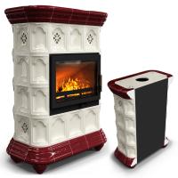 КимрПечь Истра пристенный Вишня (комплектация: Ладья-600)