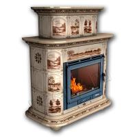 Камин КимрПечь Прованс пристенный двухъярусный Деревня