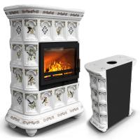 КимрПечь Истра пристенный Птицы (комплектация: Облицовка для топок Ладья-600, Antek)