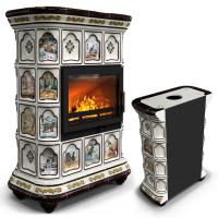 КимрПечь Истра пристенный Звери (комплектация: Облицовка для топок Ладья-600, Antek)