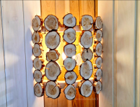 Абажур угловой спилы можжевельника (на ольхе) 