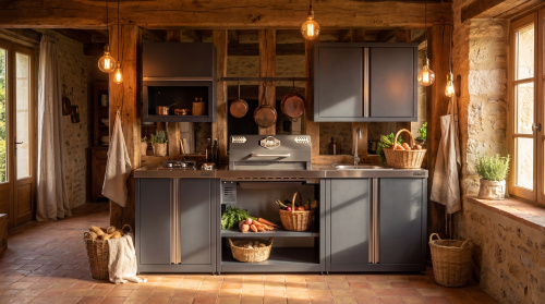 Кухня HELIOS SMART с навесными шкафами №3 (6 модулей) (HS-MK-NS03-6)