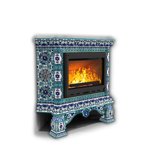 КимрПечь Изразцовая печь Кострома угловой Февраль (топка: Ладья-600)