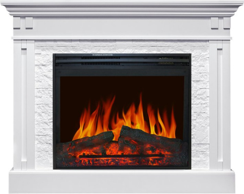 Комплект Портал Royal Flame Cambridge камень Block белый + Очаг Royal Flame Jupiter FX N Black