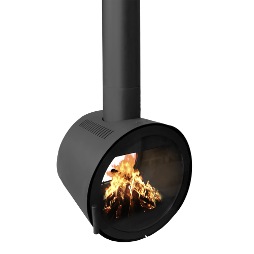 Печь-камин Eysen Tosey 360° два стекла подвесной