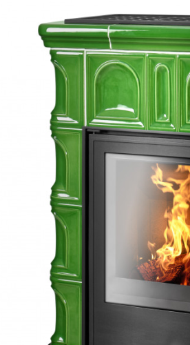 Печь-камин ABX Marina KPI, с кафельным цоколем, с допуском воздуха