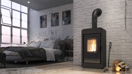 Печь-камин DEFRO HOME PICO, 6,6 кВт, золотая сталь