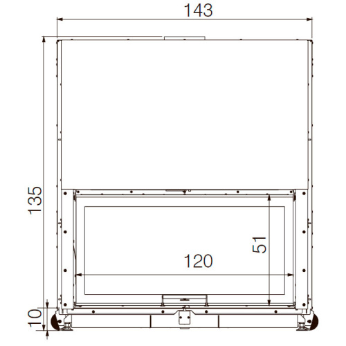 Топка Edilkamin WINDO 120 N NERO (футеровка черного цвета)