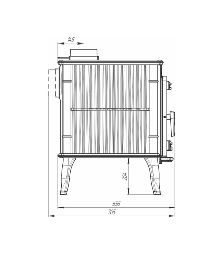 Печь-камин ПроМеталл Маэстро