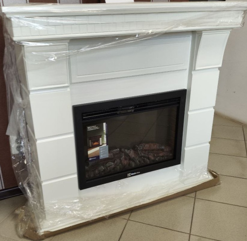 Комплект Портал Firelight Elegante 25 белый + Очаг Electrolux EFP/Р-2520LS N