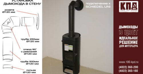 Отвод КПД ЧЁРНЫЙ 90° с ревизией