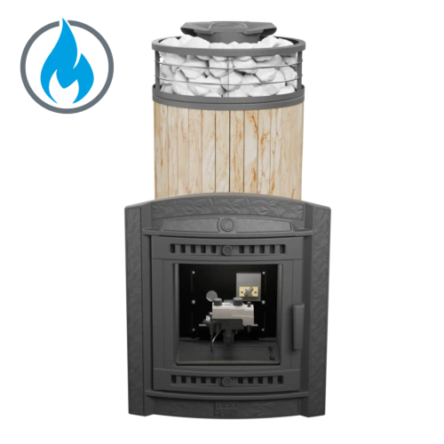 Печь банная «Атмосфера XL» ламель+сетка с газовой горелкой ПроМеталл