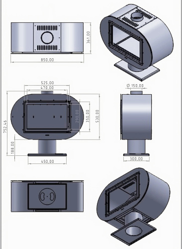 Печь камин Eysen Sahara(Сахара)