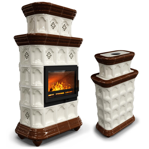 КимрПечь Истра центральный двухъярусный Шоколад (комплектация: Ладья-600)