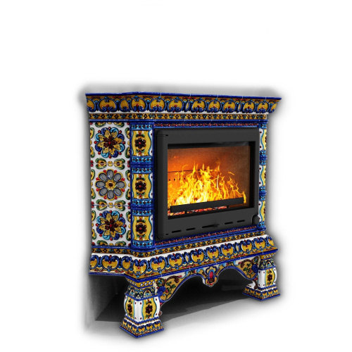 КимрПечь Изразцовая печь Кострома угловой Январь (топка: Ладья-600)