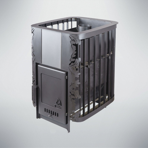 Печь для бани Варвара Каменка укороченная топка глухая дверка