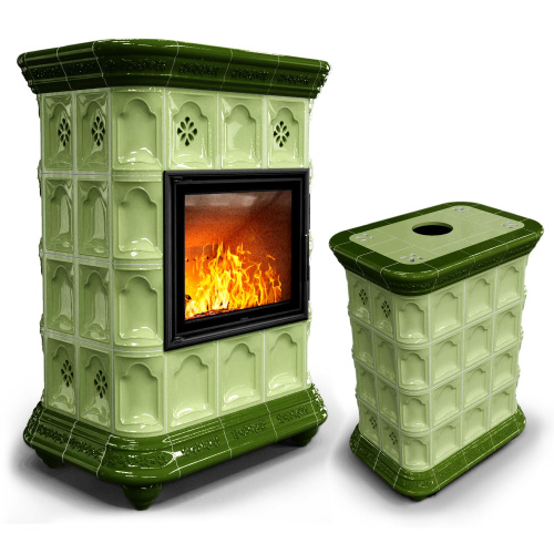 КимрПечь Истра центральный Олива (комплектация: Облицовка для топки МЛ 700)