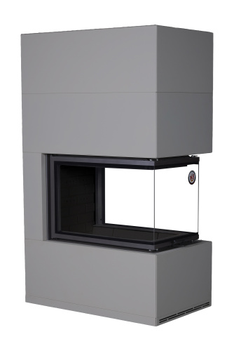 Камин РОДОС  900 ГРАФИТ, шамот белый, шамот черный Экокамин