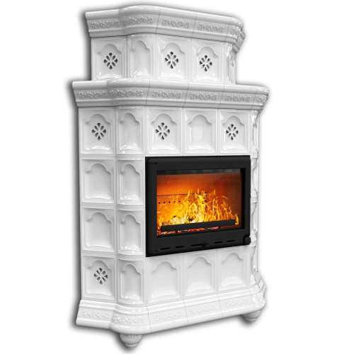 КимрПечь Истра угловой двухъярусный Белый (комплектация: Ладья-700)