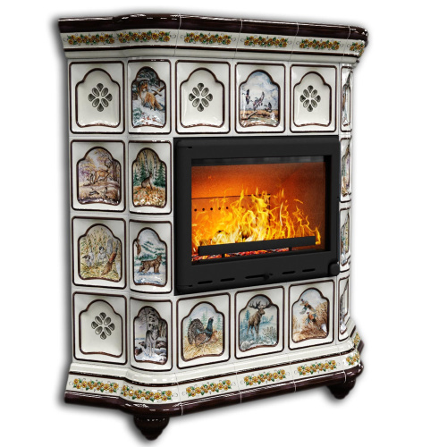 КимрПечь Истра угловой Звери (комплектация: Облицовка для топки МЛ 700)